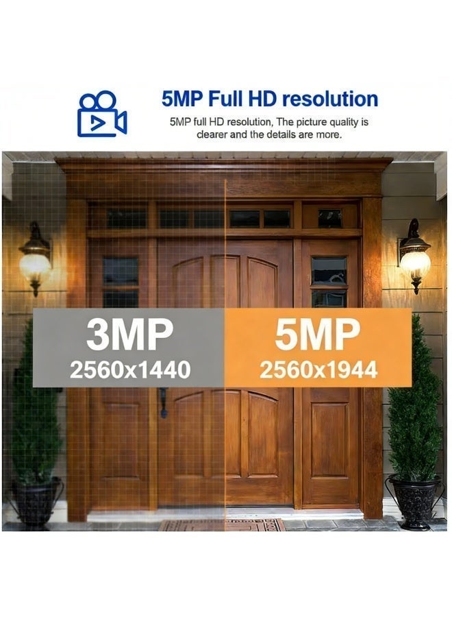 Crony NIP-20HS Outdoor Security Camera. 5MP 2K resolution WiFi surveillance camera, IP66 waterproof, supports two-way communication, and infrared night vision. Supports TF card and cloud storage, suitable for home outdoor security monitoring. - Image 4